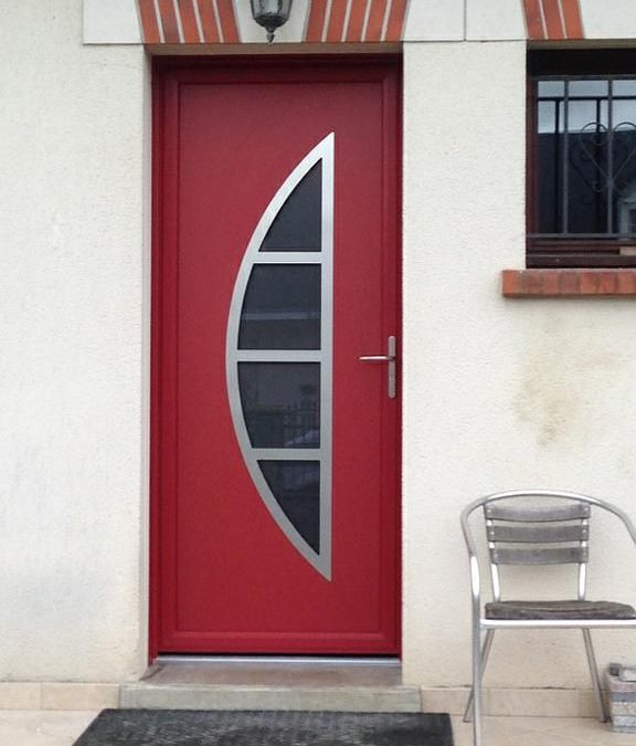 Chantier Huisseau-sur-Mauves : porte d’entrée alu
